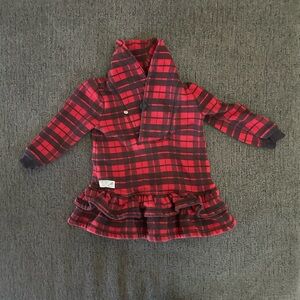 Ralph Lauren Baby Girl 18 Month Red and Black Plaid Shawl Dress